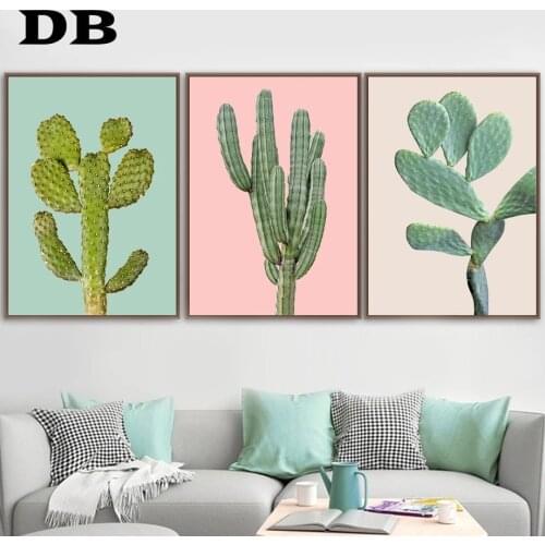 Cactus Green Plant Art Prints Posters And Prints Wall Art Canvas Painting Noridc Poster Wall Pictures For Living Room Home Decor