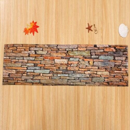 Stone wall Printed Welcome Floor Mats Bathroom Kitchen Carpets Doormats Floor Mat for Living Room Anti-Slip Tapete Long Rug