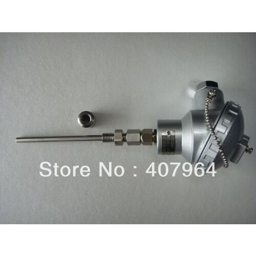M10*1 Movable thread K type thermocouple sheathed SS304 diameter:6mm , fast delivery