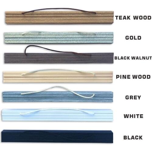 7 Colors Magnetic Wooden Hanger Painting Hanger Frame Wood Photo Frame Hanger Painting Wall Poster Frame Canvas Frame Art Hanger