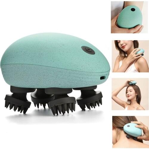Smart Head Scalp Massager USB Charging Wireless Head Massage Device for Prevent Hair Loss Relax Full Body Massage Back Massager