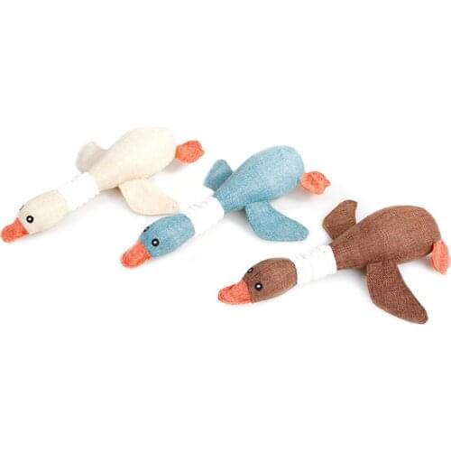 Newest Cartoon Wild Goose Plush Pet Toy Dog Toys Resistance To Bite Squeaky Sound For Cleaning Teeth Puppy Dogs Chew Supplies