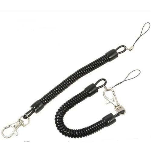New black high quality spring rope elderly mobile phone anti-lost lanyard running anti-lost spiral phone line elastic rope 2 pic