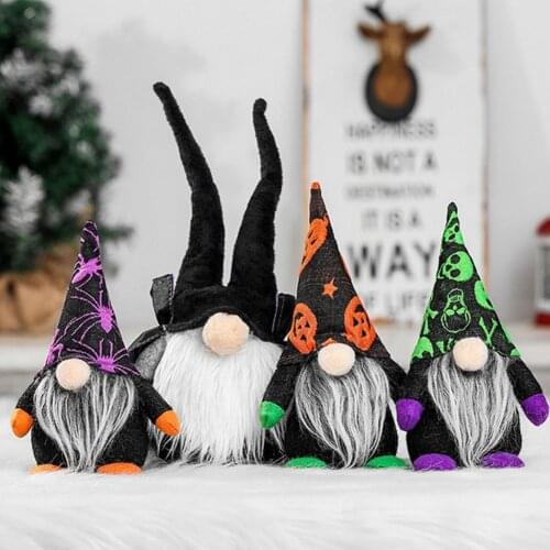 Christmas Cloak Faceless Doll Ghost Festival Window White Beard Old Man Doll Desktop Home Party Halloween Theme Doll Decoration