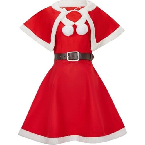Christmas Costume Dress Rent-A-Girlfriend Mizuhara Chizuru For Woman Carnival Party New Year Robe Warm Winter With Hat Santa