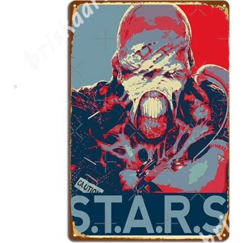 S.T.A.R.S. Sticker Metal Signs Club Party Plaques Living Room create Tin sign Posters