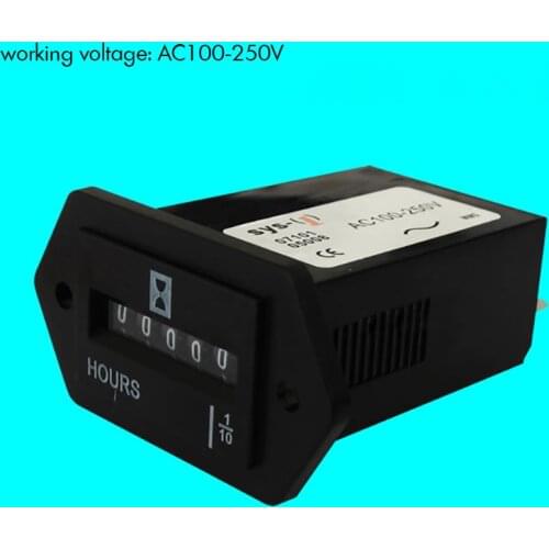 DC 10-80V / AC 100-250V Hour Meter with Digital LCD Display for Boat Tractor Generator Engine Mower Water Pump Bulldozer