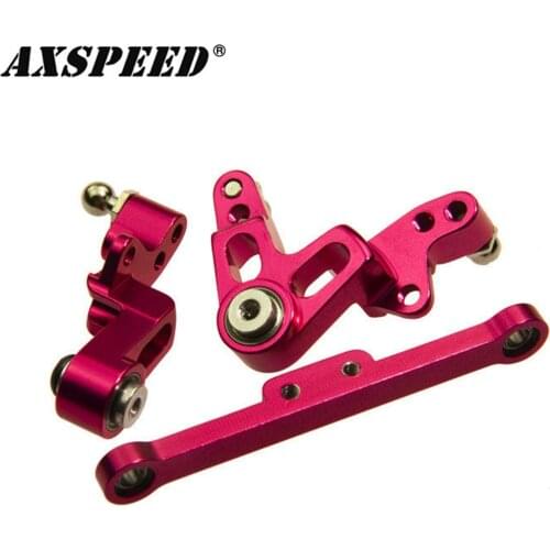 1 Set Steering System Aluminum D3 CS SPORT For Sakura D3 1:10 Electric RC Car Parts Pink