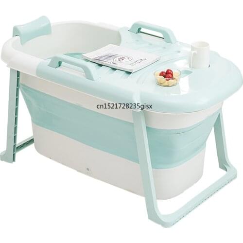 Folding Bath Barrel Adult Bathtub Home Body Tub Adult Bath Barrel Children Bath Barrel Tub Thickening