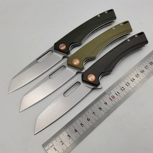 KESIWO GT957 Folding Blade D2 Tactical Camp Hunt Survival Pocket Fruit High-end flax fiber Handle Outdoor EDC Tool Kitchen Knife