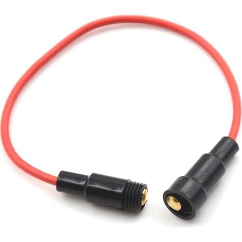 10pcs/lot 5*20mm Glass fuse holder Screw Type Wire Cable 250V Glass fuse tube