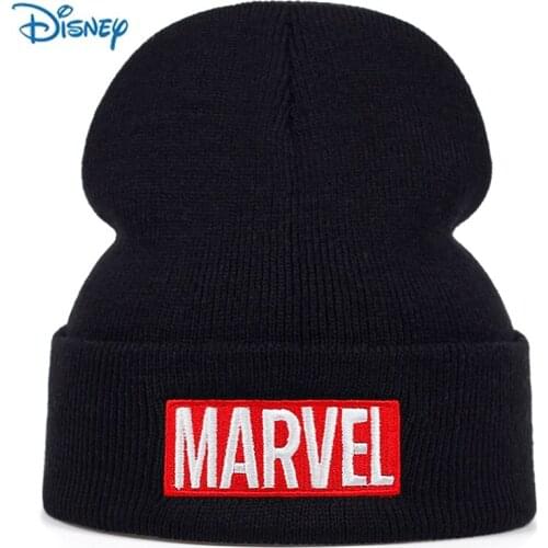 Disney Marvel Anime Cartoon beanies hat MARVEL Embroidered Knitted Hat Woolen Hats Winter Warm beanies Hat For Unisex gorras