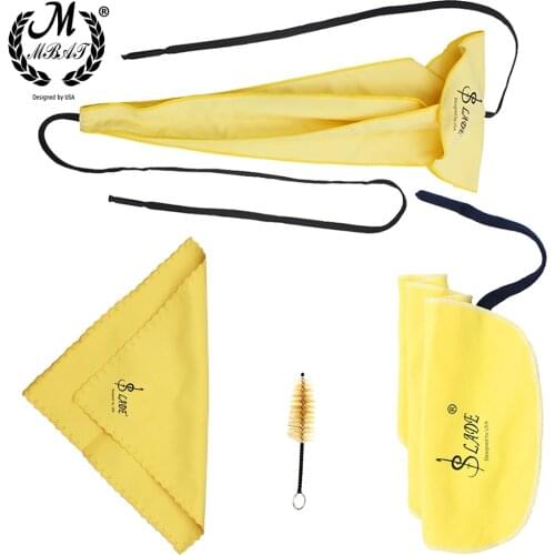 M MBAT High Quality Saxophone Clarinet Flute Sax Cleaning Swab Cloth Set Parts Wind Instruments Parts Cleaning Care Kit Tools
