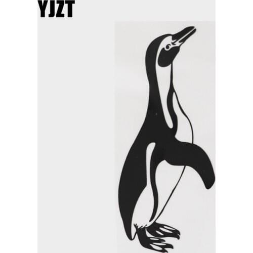 YJZT 7.9CM×18.7CM Fierce Marine Animal Decal Black/Silver Vinyl Car Sticker 18A-0204
