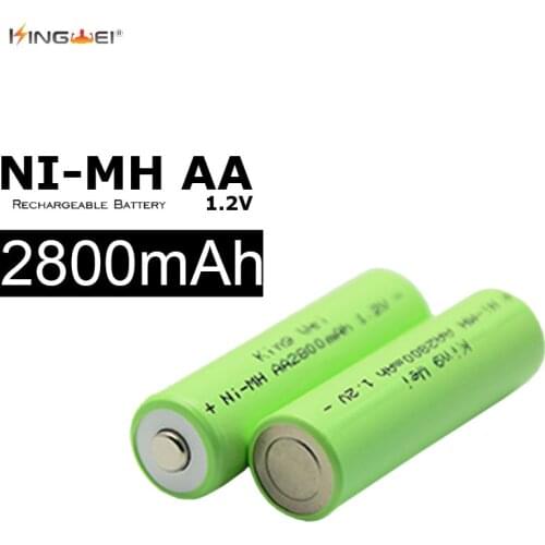 10Pcs KingWei Green AA NI-MH Rechargeable Battery Real Capacity 2800mAh 1.2v Cell Batteries