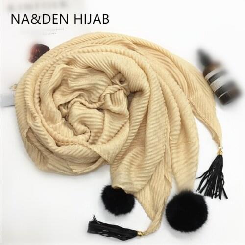 Hot sale new crinkled solid crumple tassels viscose shawls headband hijab Muslim foulard wraps women scarf 10pcs fast shipping