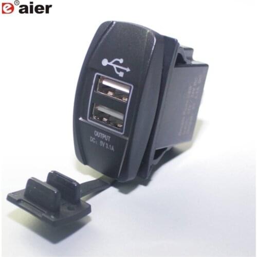 20PCS DS2013-L Lighting Type USB Car Charger 12V 1A USB Socket