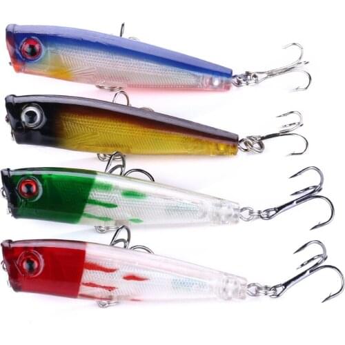 4pcs Fishing Lure 6.5cm 6.6g Hard Bait Wobbler Pike Bass Lure Fishing Accessories 3D Eyes