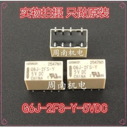 5Pcs/Lot Relay G6J-2Fs-Y-5Vdc G6J-2Fs-Y-Dc5V New And Original