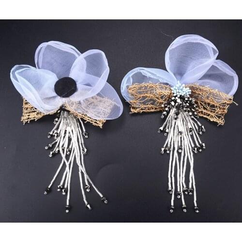 5pcs Rhinestones For Needlework Tassel Wedding Headdress Hair Accessories Feather Headdress Hairpins For Sewing