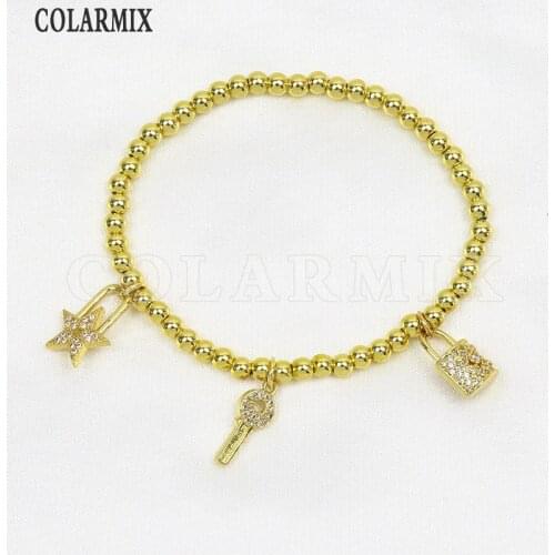 8 Pieces Handmade Gold bead Bracelet Zircon charms bracelet accessories bracelets for women jewelry 9916
