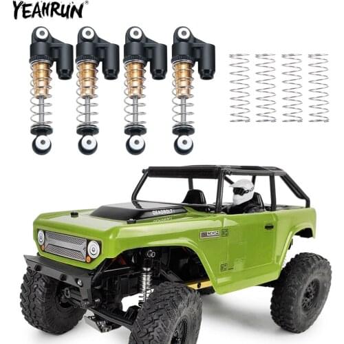 YEAHRUN 4Pcs Metal Aluminum Shock Absorber Damper For 1/24 Axial SCX24 90081 AXI00001 AXI00002 RC Crawler Car Upgrade Parts
