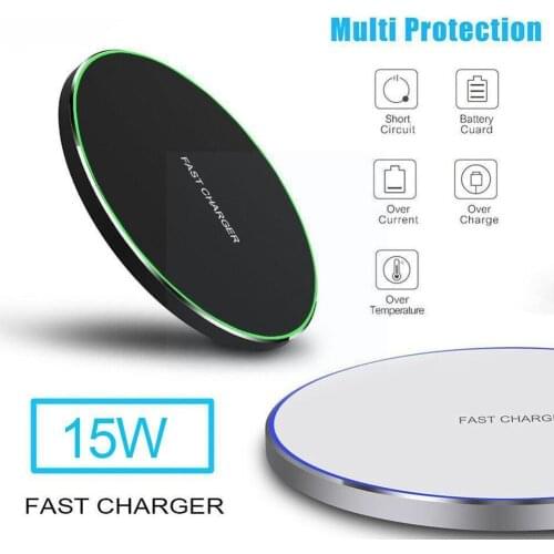 15W Qi Wireless Charger For IPhone 12 11 XS X XR 8 for Xiaomi USB For Samsung Airpods Induction Fast S10 Pad Charging Mi S20 10