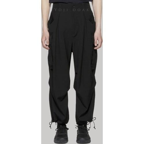 Drawstring Multi-pocket cargo pants Shawn Yue wide-leg pants