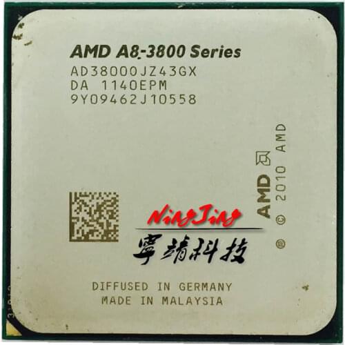 AMD A8-Series A8 3800 2.4 GHz Quad-Core CPU Processor AD3800OJZ43GX Socket FM1