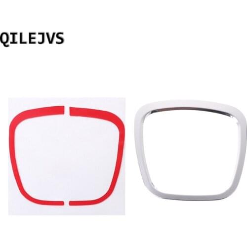 QILEJVS Car Steering Wheel Decorative Sticker Emblem Frame Cover For Audi A4 A5 Q5 A6 Q7