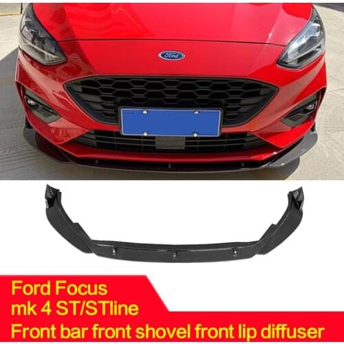 3-pieces Front Bumper Lip Spoiler Protector Bumper Splitter Skirt Body Kit For Ford Focus mk4 ST/st-line 2019-2021