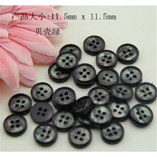 DIY 200pcs 11.5mm plastic sewing buttons shell design 4 hole button free shipping mmbt012