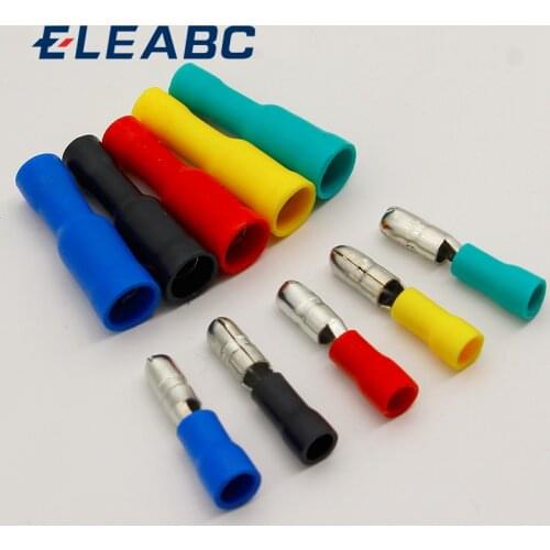Female and Male Insulated Electric Connector Crimp Bullet terminal for 22~16 AWG Audio Wiring