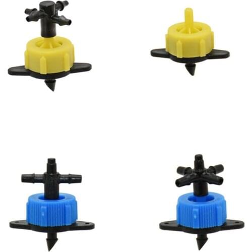 Pressure Compensating Emitter 2L 4L 8L Dripper 2-way 4-way water splitter Drip Irrigation Water Regulator For arrow drip 200pcs
