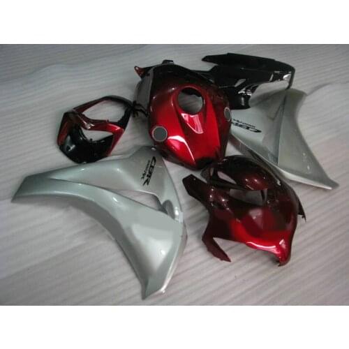 Km Injection Fairing kits for CBR1000 08 09 10 11 CBR1000RR 08-11 CBR1000 RR 2008 2009 10 11 fairings Red silver