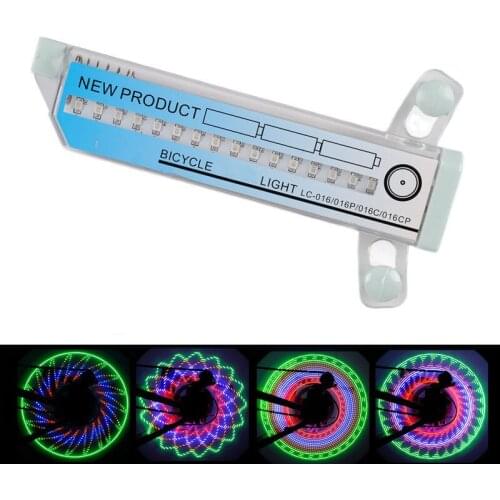 Colorful Bicycle Lights Bike Wheel Spoke Light 16 LED Cycling Flash Spoke Light Warning Signal Reflective Lamp Bike Accessories