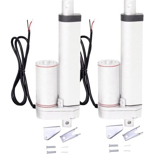 2PCS Linear Actuators 150mm 6" Stroke 1500N 330lbs Heavy Duty 12Volt DC Motor Multi-function for Electric Medical Industrial Use