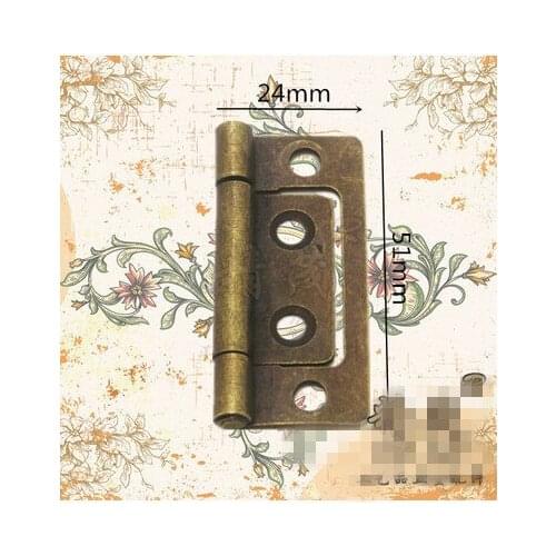 Hardware accessories 51mm*24mm hinges thick bronze iron hinges box hardware accessories