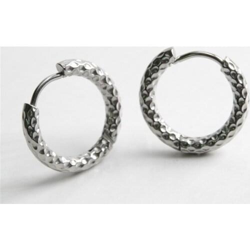 Fashion Punk Corrugated Earrings Silver Color Piercing Earrings for Men and Women Daily Matching Jewelry Holiday Gifts