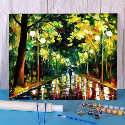 Romantic Mood DIY Painting By Numbers Package Oil Paints 40*50 Canvas Pictures New Design For Kids Wholesale Handiwork