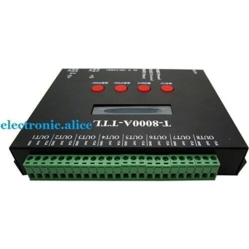 New T8000A- 8192 pixels pixels Programmable RF Synchronous controller APA102,SK6812,WS2812B,WS2811 IC led strip