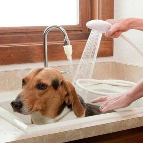 NEW Pet Shower Sprayer Slip On Hose Portable Shower Head Dog Sprayer for Tub Faucet RE