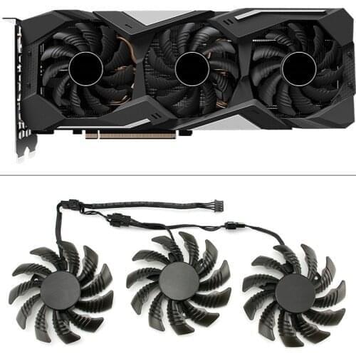 NEW 75MM T128010SU PLD08010S12HH RX 5500 XT Cooling Fan For Gigabyte Radeon RX 5500 XT GAMING OC 8GB RX5600 XT GAMING OC 6G Fans