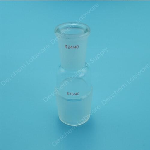 Glass Reducing Adapter from 45/40 to 24/40,Lab Chemistry Glassware
