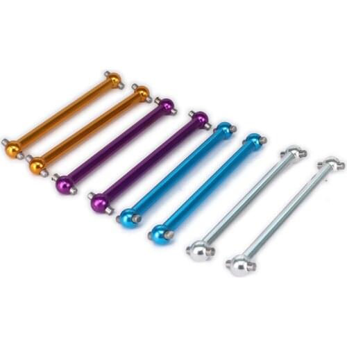 RCAWD 2PCS Alloy aluminum Front/Rear Universal driven Shaft Dogbone 46MM For 1/18 RC Hobby Car HSP HPI Traxxas Axial
