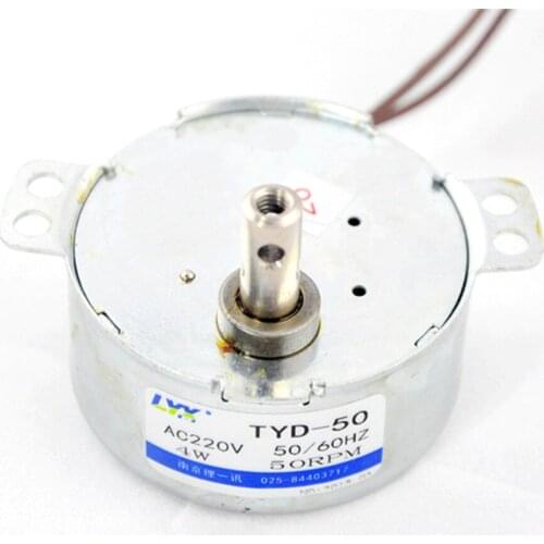 Synchronous Motor for TYD-50 AC 220V-240V 50RPM 4W 50/60Hz Shaft Dia Fan
