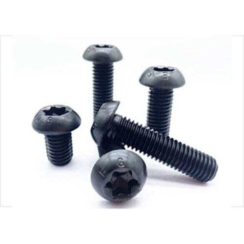 M5 Torx Screw Half round head Screws Plum blossom Bolts 10.9 Grade 8-30mm Length Black