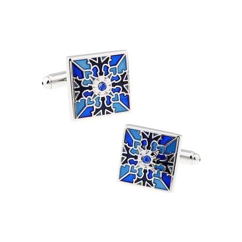 YH10125 Enamel Enamelled Cufflink Flower Stripe Epoxy Cuff Link 4 Pairs Wholesale Free Shipping