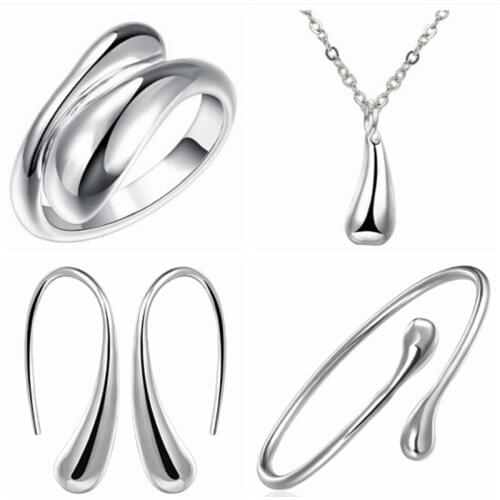 Actory price top jewelry drop jewelry sets necklace bracelet bangle earring ring free shipping
