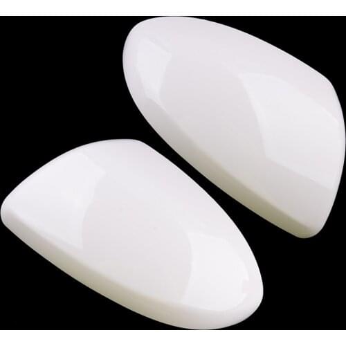 1 Pair Exterior Front Left Right Side Wing Rear View Mirror Caps Covers Car ABS White Fit for Mazda 3 2010 2011 2012 2013